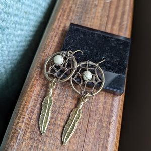 Vintage dreamcatcher earrings